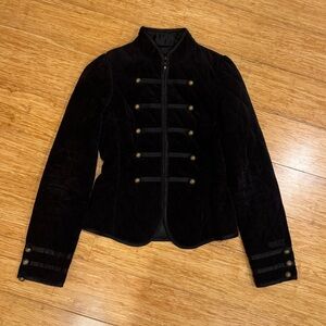 Obey black 100% cotton corduroy military jacket